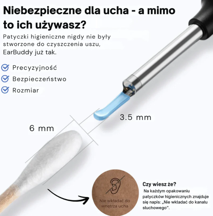 Inteligentna Kamera do Czyszczenia Uszu HD – Podgląd w Telefonie